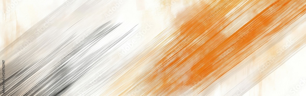 Poster abstract pencil strokes backdrop featuring dynamic lines in black and orange hues on a light backgro