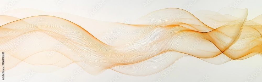 Aufkleber Abstract flowing lines create a warm earthy tone that evokes a sense of movement and tranquility in a minimalist environment