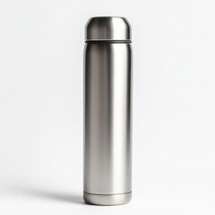 Stainless steel thermos bottle with matte finish ideal for hot and cold beverages on the go