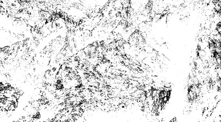 Dirty monochrome pattern of the old worn surface. Grunge background of black and white. Abstract illustration texture of cracks, chips, dot.