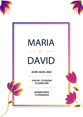 Beautiful wedding invitation cards