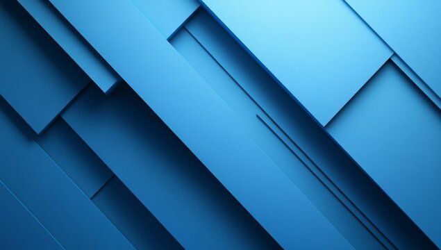 Abstract blue geometric background, diagonal lines, depth, modern design, website banner