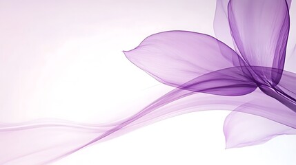 Fototapeta premium Abstract Purple Flower with Flowing Silky Petals