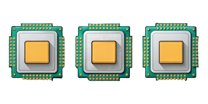 Modern CPU Processor with Futuristic Circuit Board Design.High-Tech Microchip – Close-Up of a Powerful CPU Processor.AI generated