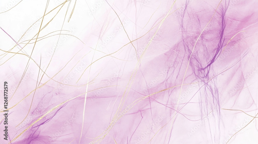 Poster Soft pink pencil strokes create a gentle gradient with subtle golden accents in a serene abstract design