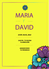 Beautiful wedding invitation cards