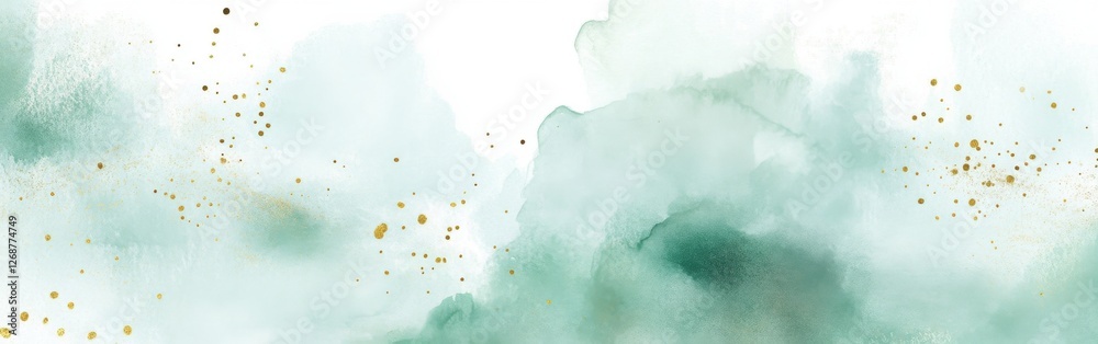 Poster pastel mint hues with soft pencil strokes create a soothing artistic background suitable for various