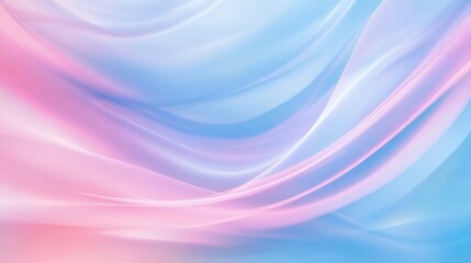 Obraz premium Soft pastel blue and pink arcs blend harmoniously in a serene abstract design