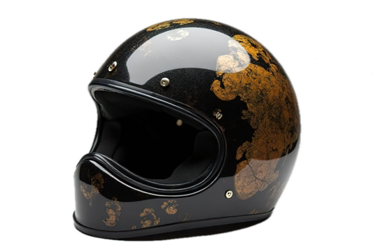 Close up of vintage helmet.