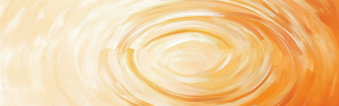 Circular brush strokes create a smooth blend of warm tones in an abstract artwork inspired by natural patterns