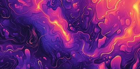 Abstract artistic depiction with fluid shapes and vibrant color