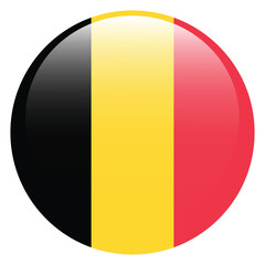 Fototapeta premium Belgium flag. Belgium circle flag logo icon computer vector illustration design