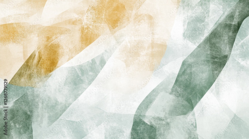 Poster Elegant overlapping pencil strokes create a harmonious abstract design with soft washes of color