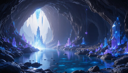 Underground Wonder with Shimmering Stones
