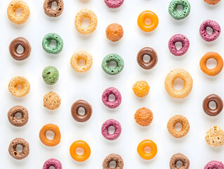 Cereal corn flakes breakfast background