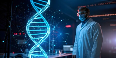 Futuristic Medical Lab and Genetic Research