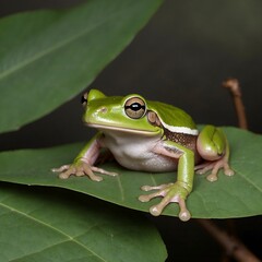 Obraz premium green tree frog
