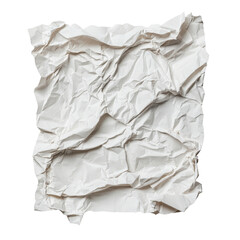 Obraz premium Crumpled White Paper with Textured Surface Ideal for Design and Art Projects, Scrapbooking, and Creative Layouts