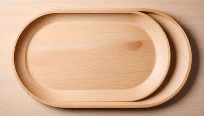 wooden plate isolated on white background