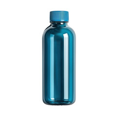 Transparent Blue Plastic Bottle with Cap, Ideal for Beverages, Smooth Surface, Reusable Container, Eco-friendly Packaging Option for Drinks