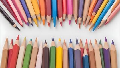 Color pencils isolated on white background