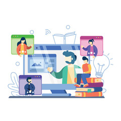 Online meeting illustration design