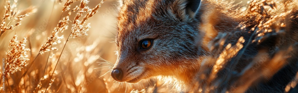 Poster Close-up view of a quokka's face showcasing its expressive features in a natural setting