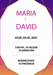 Beautiful wedding invitation cards