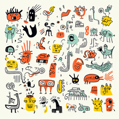 Whimsical Monster Doodles