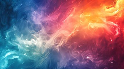 Fototapeta premium Vibrant and dynamic abstract smoke pattern with a smooth blend of colors