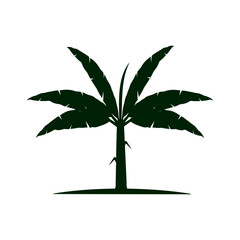 banana tree and banana logo
