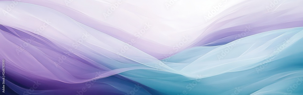 Poster playful harmony of soft pastel lavender and teal dashed patterns in a gentle flow of colors