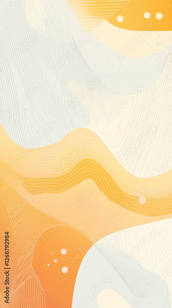 Aufkleber Soft abstract geometric patterns in pale hues create a soothing visual experience with warm undertones and gentle textures