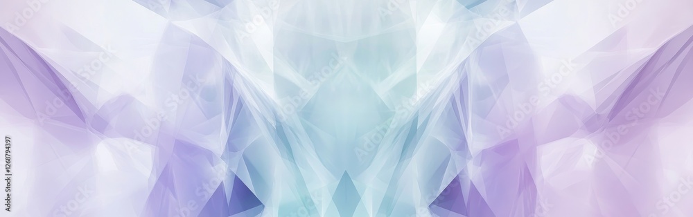 Poster elegant lavender and mint shapes create a soft, soothing background for various design uses