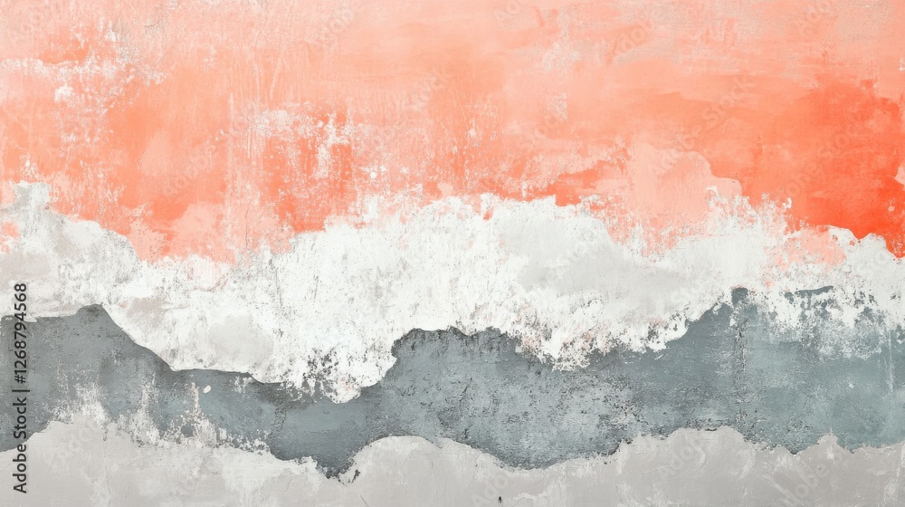 Aufkleber elegant coral to gray transitions create a soothing visual harmony in textured design