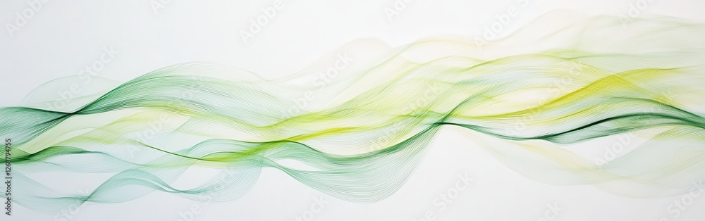 Aufkleber curving lines of pastel pencil strokes create a serene and flowing abstract artwork