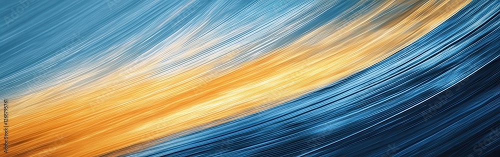 Poster Abstract pencil strokes create a vibrant display of horizontal lines and colors blending seamlessly in a dynamic artwork