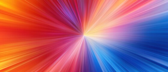 Obraz premium Abstract Colorful Light Burst Illustration Ideal For Poster, Banner, Wallpaper And Presentation Design Featuring Vibrant Radiant Hues