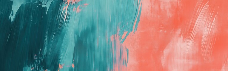 Abstract background with pencil strokes in teal and coral colors creating a dynamic visual effect