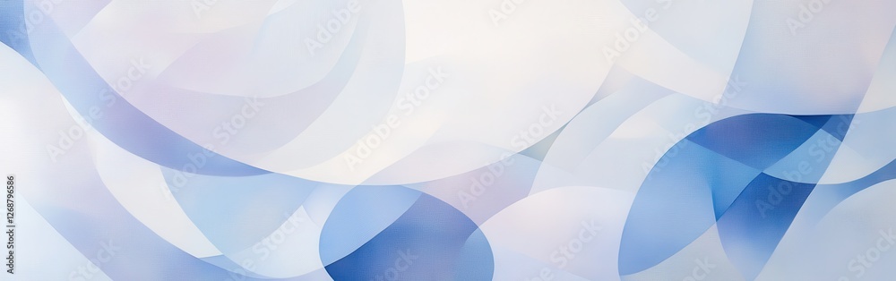 Aufkleber abstract composition with overlapping spots of pencil strokes in varying shades of blue and white