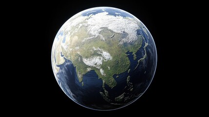 Fototapeta premium Earth centered view of Asia