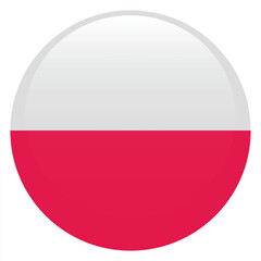 Poland flag. Poland circle flag logo icon computer vector illustration design