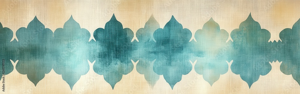 Poster elegant aquamarine and sandy design pattern creating a calming atmosphere in a modern interior setti
