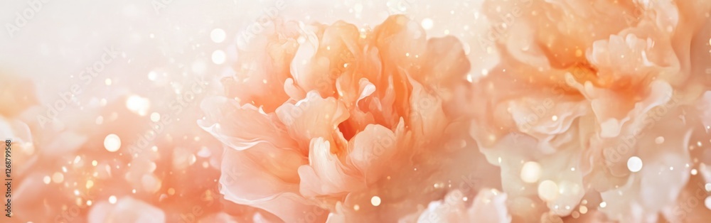 Aufkleber soft pastel peonies in a dreamy bokeh background create a serene atmosphere perfect for spring celeb