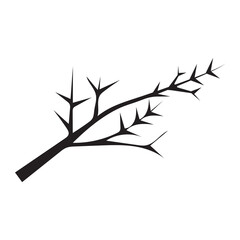 Set of organic minimalist silhouette summer and spring branches with leaves. Simple flower logo design element. Elegant floral twig decoration. Botanical simple. Plant icon set. Vector Graphic. EPS 10