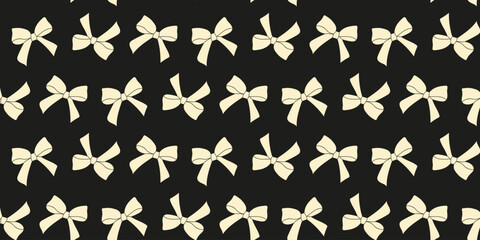 Decorative ribbon pattern in soft cream color against a dark background, ideal for crafts and design projects