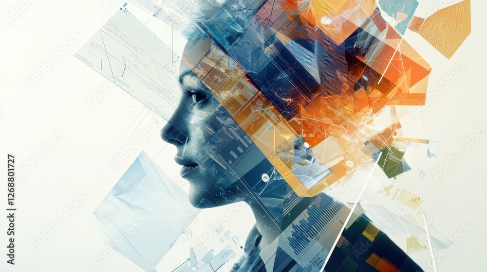 Fototapete professional financial analysis composition with a focus on data visualization and insights