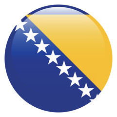 Bosnia and Herzegovina flag. Bosnia and Herzegovina circle flag logo icon computer vector illustration design