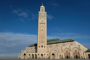 The Hassan II Mosque in Casablanca, Morocco, the second largest functioning mosque in Africa
