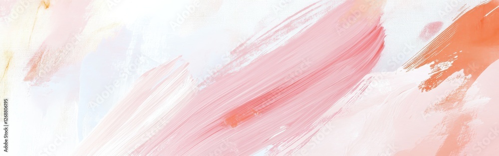 Poster subtle pastel pink strokes create a soothing blend of colors on a textured canvas surface
